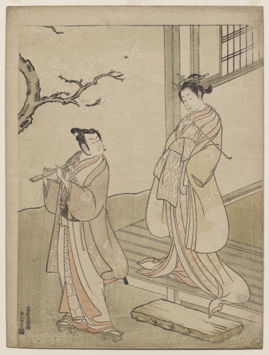 Torii%20Kiyomitsu%2C%20%3Cb%3E%3Ci%3E%20Band%26%23333%3B%20Hikosabur%26%23333%3B%20as%20Yoshitsune%20and%20Iwai%20Hanshir%26%23333%3B%20IV%20%28%3F%29%20as%20Princess%20J%26%23333%3Bruri%3C%2Fi%3E%3C%2Fb%3E%2C%201765%2F1770%2C%20color%20woodblock%20print%20on%20paper%2C%20The%20Mary%20Andrews%20Ladd%20Collection%2C%20public%20domain%2C%2032.52